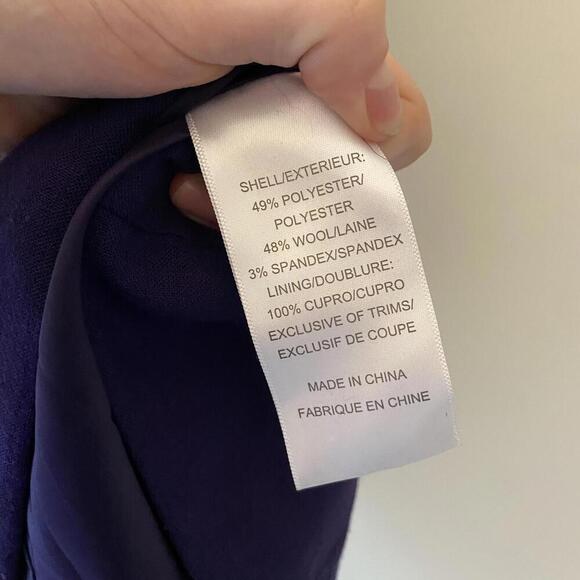 TORY BURCH purple wool knee length shift dress - Picture 4 of 7